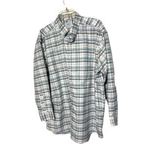 LL Bean Men’s Button Down Shirt 17 1/2-33 Plaid 100% Cotton Gorpcore Casual